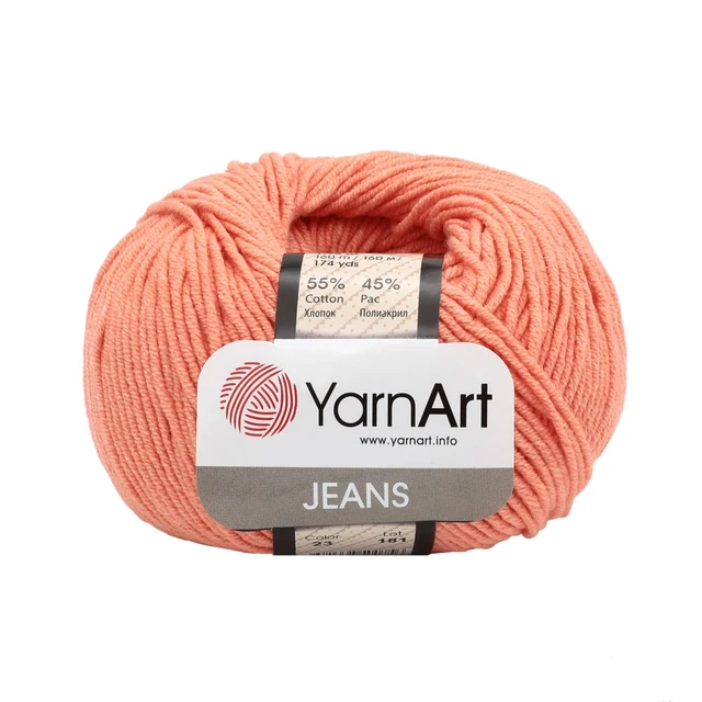 Yarn yarnart jeans 55% cotton 45% polyacryl, 50gr/160 m, 10 pcs per pack./