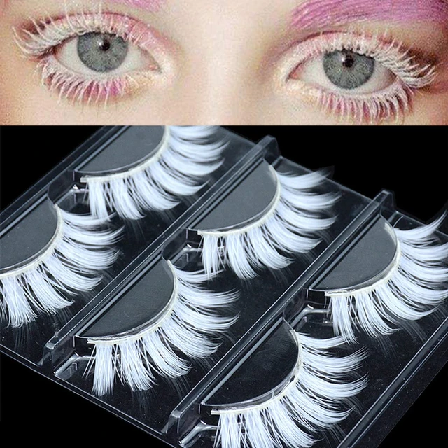 White Anime Cosplay Eyelashes  HIGH QUALITY ANIME FAKE EYELASHES –  OTAKUSTORE