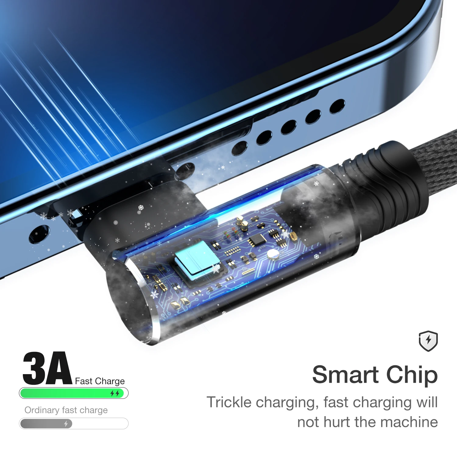 Cavo Ricarica Dati Usb A Lightning Cavo Di Ricarica Angolato MCDODO 90° - USB A Lightning, 1.2m, Per IPhone E IPad, Nero Cavo Ricarica Dati Nylon Tpe - Foto 6