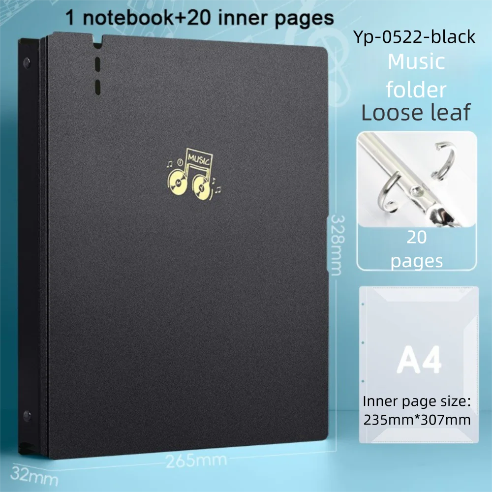 Transparent A4 Portable Music Score Folder - Flexible Plastic Sheet Organizer
