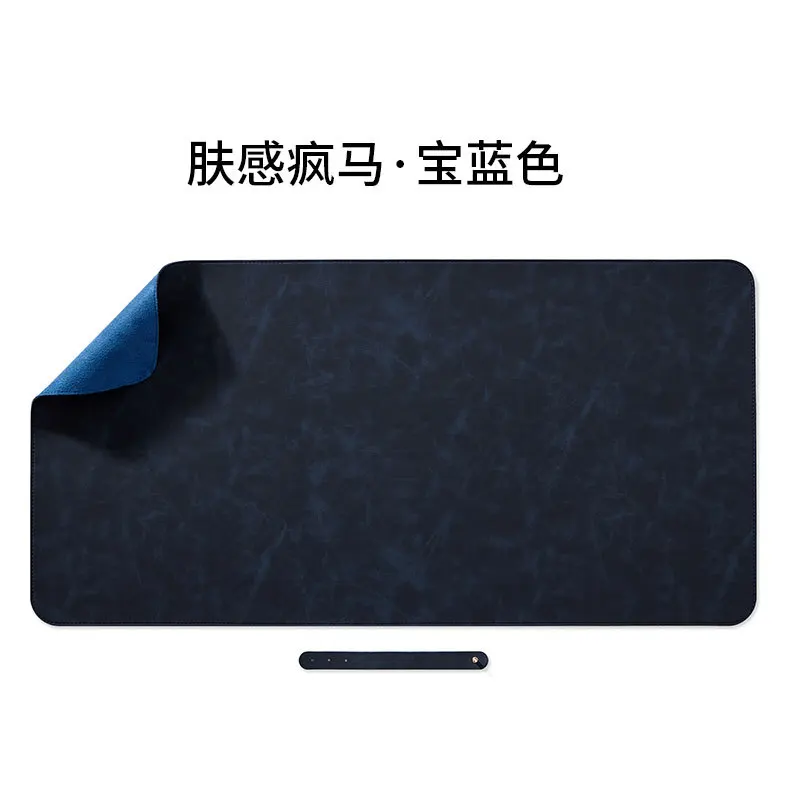 Premium Crazy Horse PU Leather Oversized Office Desk Mat and Mouse Pad