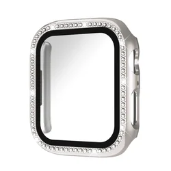 Luxurious Bling Bumper Screen Protector with Diamond Case & Glass for 41mm series 9-8-7 (Starlight 09)