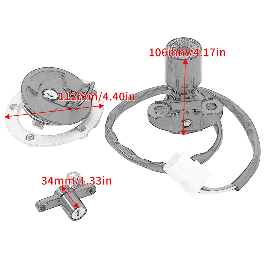 Zünd schalter Tankdeckel für kawasaki er650 ER-6N ER-6F Ninja 27045 ex400 ninja 400r 2008-2014 2007-2011 2007-2014 2007-2014 – Detail 9