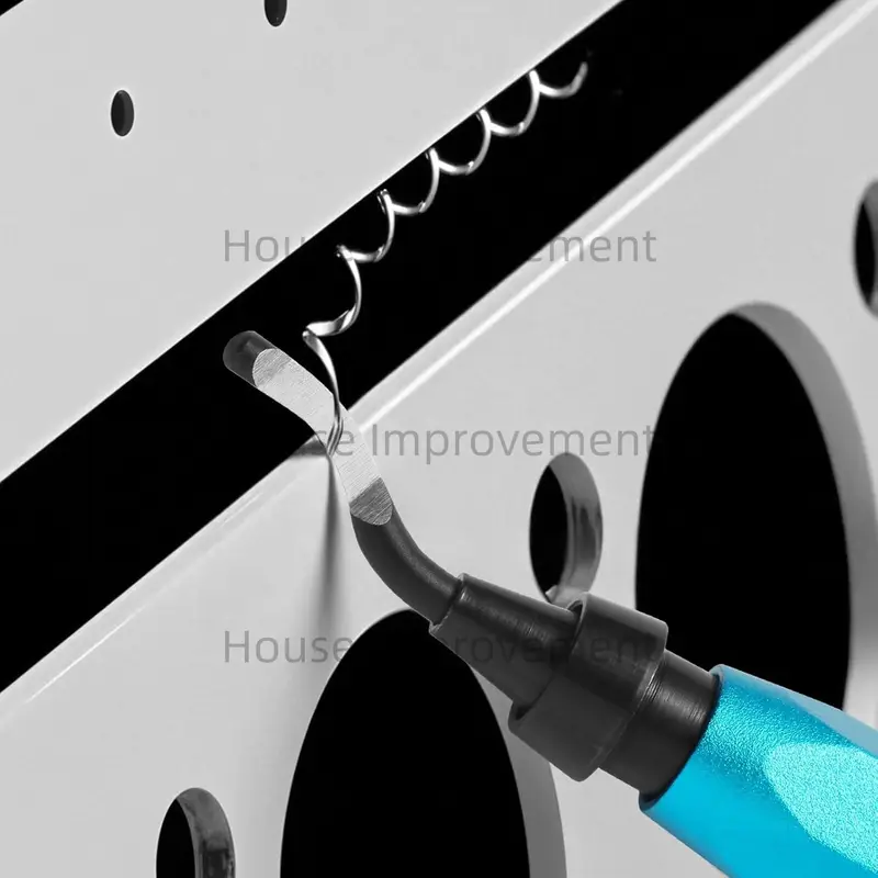 Deburring Tool Set with 11pcs High Speed Steel Swivel Blades Burr Removal Tool for Metal Resin PVC Pipes Copper Plastic Aluminum - Image 5