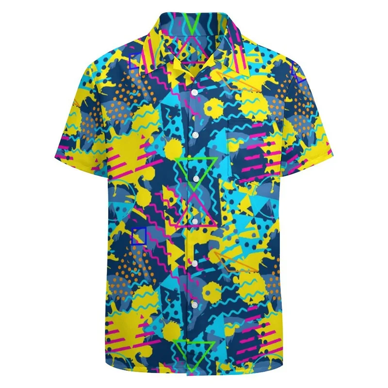 thumbnail image 1 of Camisas casuales con estampado floral de tortuga para hombres, ropa, camisa hawaiana con estampado 3D, camisetas Y2k de manga corta, ropa kawaii, blusa con solapa, 1 of 4