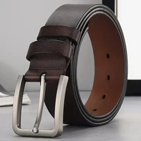 Genuine Leather for men High Quality men belts Alloy Pin Buckle Adult Luxury Brand Jeans Business Casual Waist Male Strap Brand - Image 2