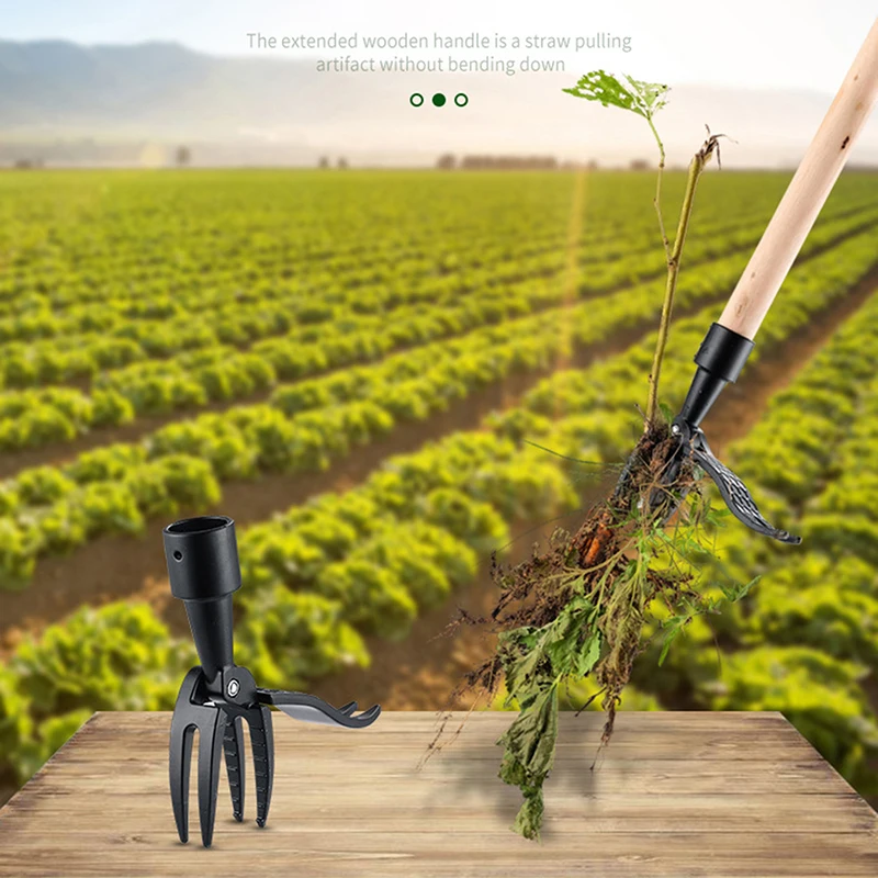 Stand Up Weed Puller Claw Aluminum Alloy Manual Weeding Head Replacement Garden Digging Grass Shovel Tool Root Remover No Pole 5