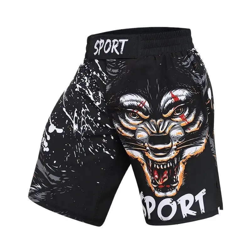 Custom Men No Gi MMA Shorts Jiu Jitsu Fighting Training Shorts For Men Sublimation Elastic waist Grappling Muay Thai  Shorts 4