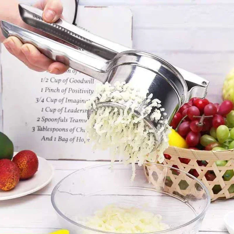 Masher Ricer Press Mashed Potatoes Stainless Steel Crushing Puree Fruit Vegetable SqueezerJuicer Press Maker Kitchen Tools Garlic Masher Potato Masher