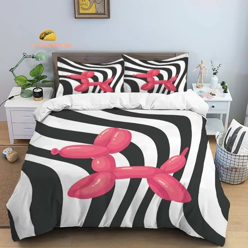 

Cute Balloon Dog Sheet Quilt Covers Bedding Dormitory Sheets Three-piece Bedding Set Three-piece Soft Warm Bedding Set