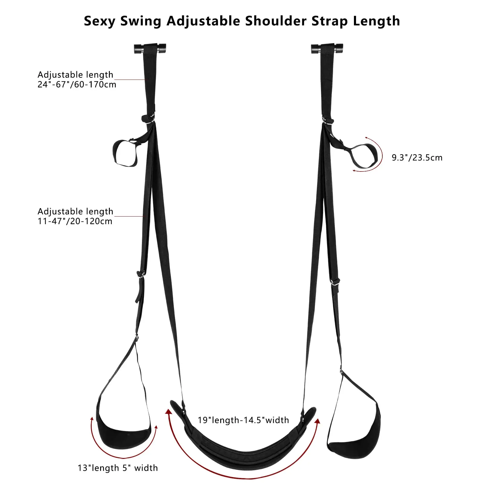 Sex Swings Over the Door Sex Swing Adjustable Straps with Seat Hanging Adult Cushion Door Swing M Split Leg Strap Sex Toys for Couples