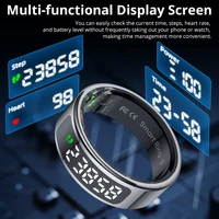 2025 COLMI R12 Smart Ring with Display Screen and Touch, Wireless Charging, Health Manager, 5 ATM Waterproof For Men Women 3