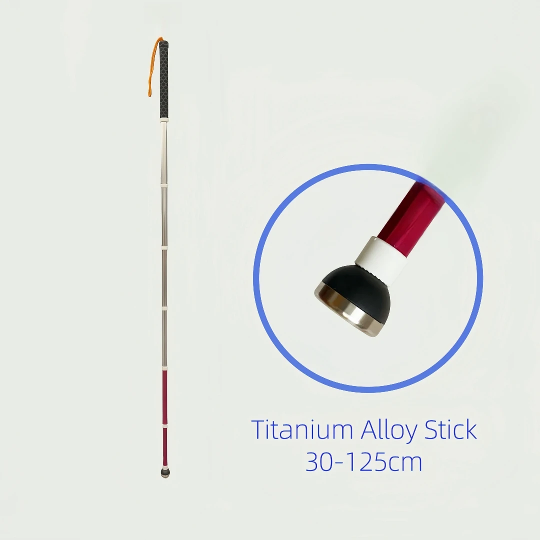 Titanium Retractile Crutch 125/138cm Expandable Trekking Pole for Old Man Multifunctional Walking Stick Cane for Elderly Grandpa trekking poles