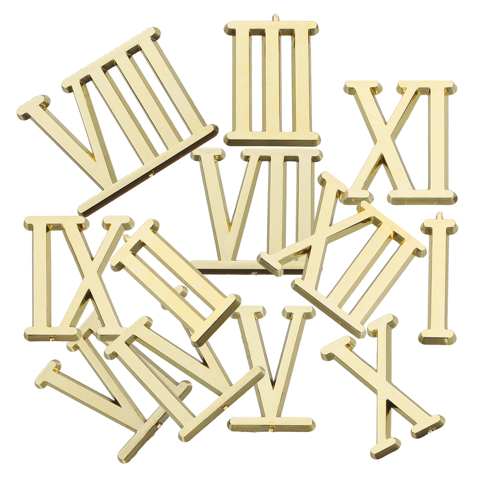 Electroplated Watch Accessories Clock Numbers Face Replacement Hands Kits Roman Numeral Wall Making