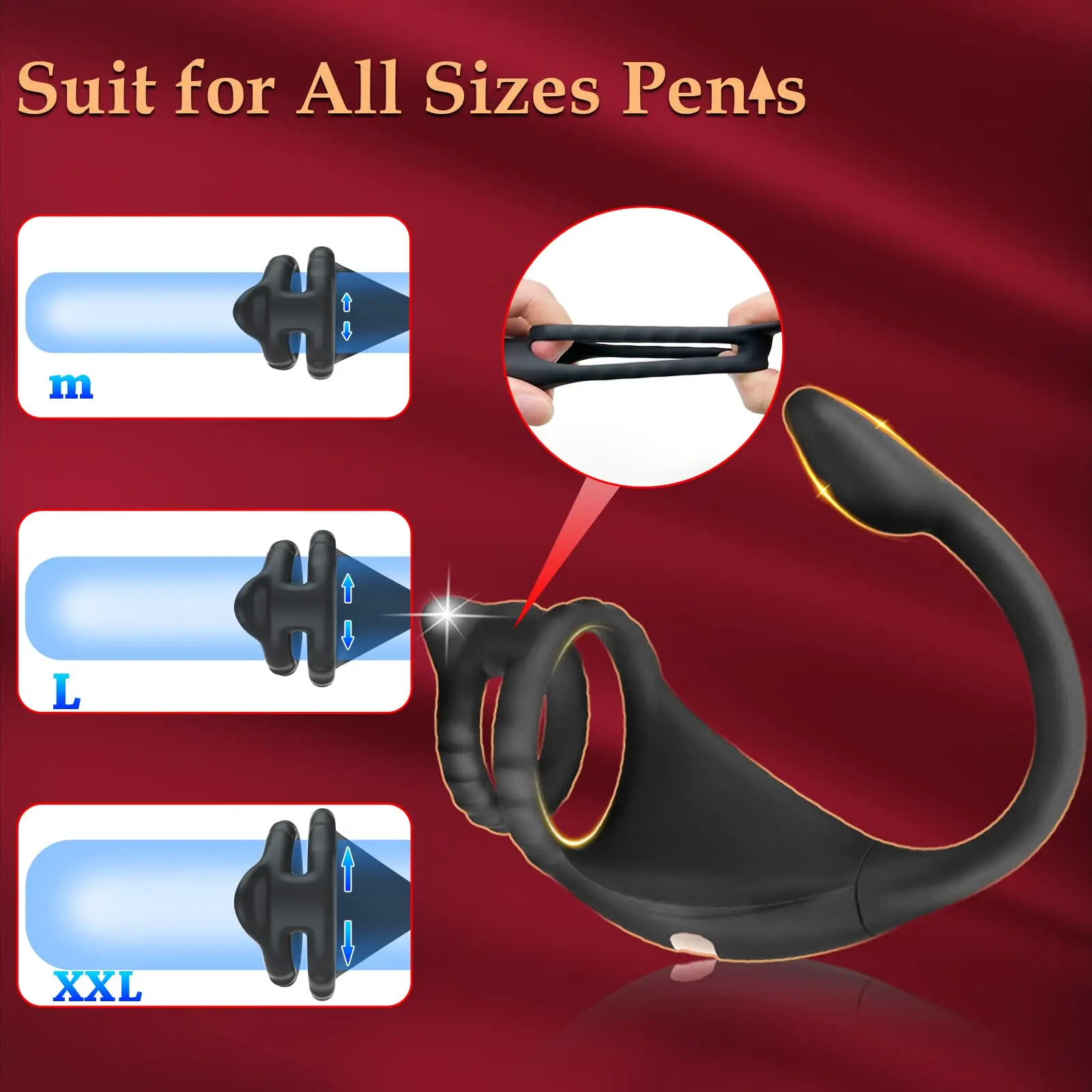 Penis Cock Ring Anal Sex Toy Cock Ring Prostate Vibrator For Men APP Wireless 10 Mode
