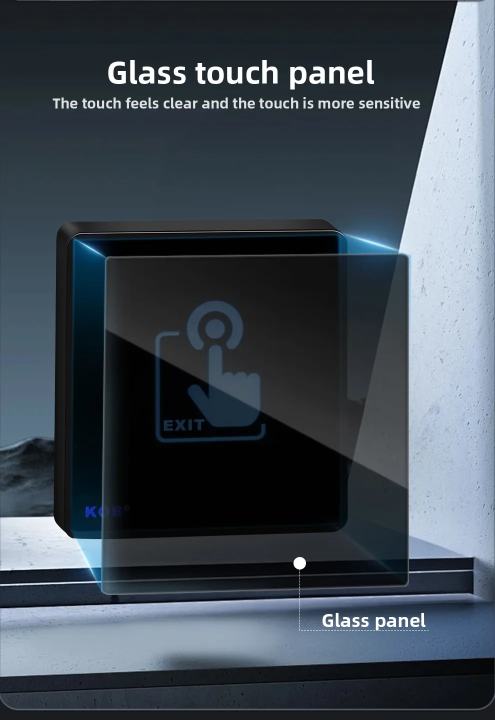 KOB access control switch exit button glass panel touch sensor infrared inductio