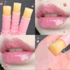 1PC Natural Peach Lip Balm Long-lasting Moisturizing Lipstick Temperature Change Color Lipstick Anti-drying Hydration Lip Care 2