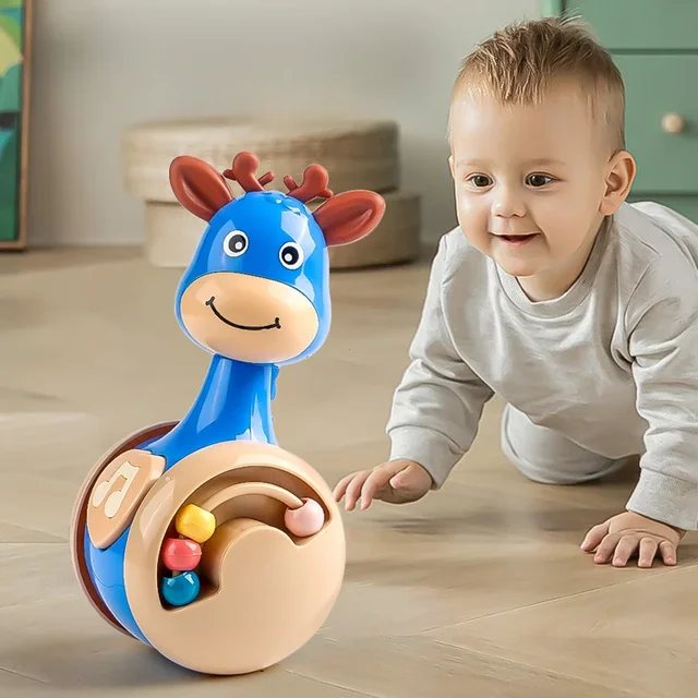 Jouets Tumbler Wobbler pour bébé garçon et fille – Parfaits pour apprendre à escalar et à l'éducation précoce! Jouets pour bébé Roly Poly de 6 à 12 mois 1