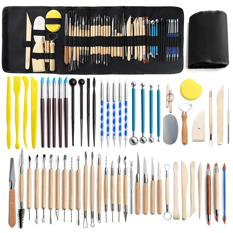  Pottery Tools 34pcs Clay Scultping Tools, Pottery Tool Kit  Clay Tools Sculpting, Clay Carving Tools Ceramic Tools For Pottery For  Beginners And Professionals