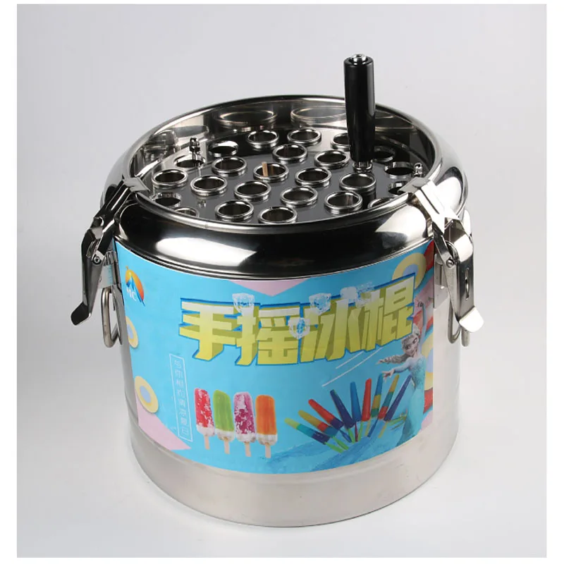 Rainbow Hand-cranked Popsicle Machine Online Celebrity Mini Old Barrel Stall Equipment Manual Summer Shake Ice Mold 4