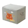 Large Capacity Clothes Quilt Storage Bag Cute Cartoon Non Bag Clothes Foldable Animals Storage Woven Storage Wardrobe Organ U0V8 4