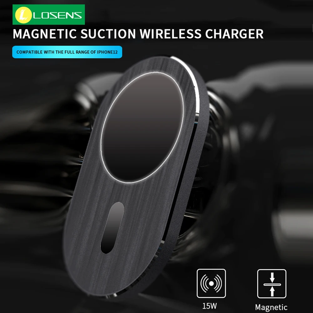

15W Magnetic Wireless Car Charger Mount For iPhone 12 13 Pro Max Mini Qi Fast Wireless Charging Car Air Vent Phone Holder