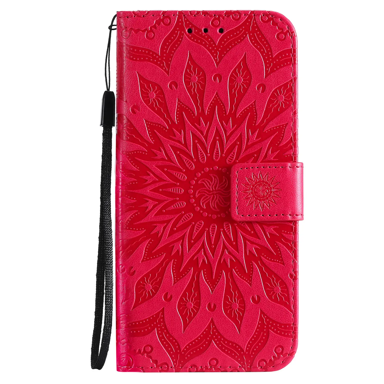 thumbnail image 1 of Funda con relieve de flores para Huawei P20 P30 P40 P50 P70 Lite Pro P Smart 2019 2020 2021 Y5P Y6P Y7P Y8P Y9A Funda de cuero con tapa para tarjetas, 1 of 5