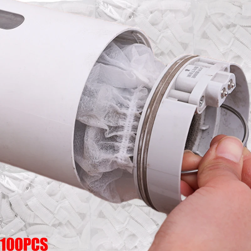100Pcs Cleaner Filter Element Disposable Vacuum Filter Cover Kitchen Sink Food Residue Catcher Hair Catcher Small Garbage Bag vacuum cleaner filter
