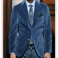 Men's Velvet Jacket Single-breasted Jackets Man Fashionable and Slim Design Elegant Comfortable Commuting Business Work Wear 1