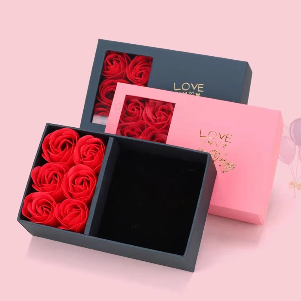 Rose Gift Box Eternal Flower Ring,Pendant,Earrings,Necklace,Jewelry Box 6 Valentine's Day Rose Gift Box Packaging Box Jewelry St 2