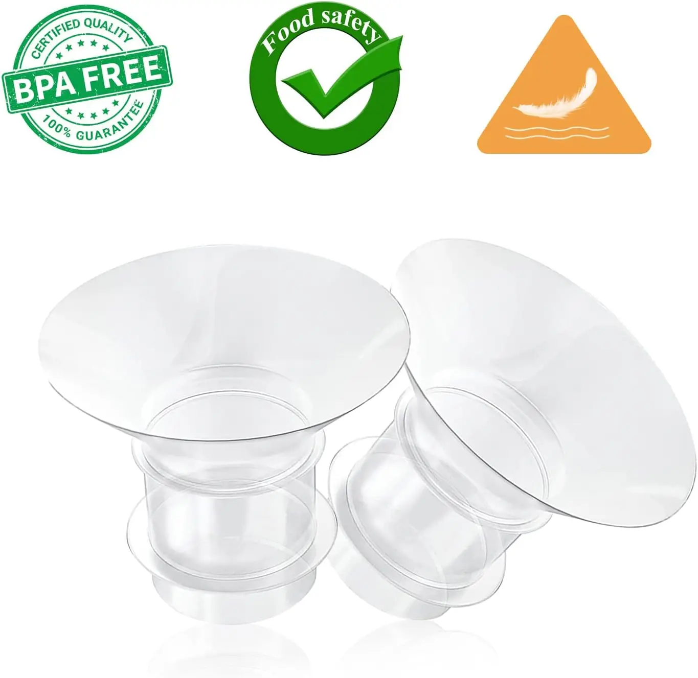 2pcs Flange Inserts Compatible Breast Milk Pump 24MM Flange Replacement 15mm17mm 19mm 21mm Breast Pump Accessories 2
