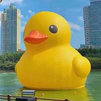 Floating Giant Inflatable Yellow Duck With Sunglasses Huge Sealed Inflatable Rubber Duck WaterPark Pool Decoration For Event 2
