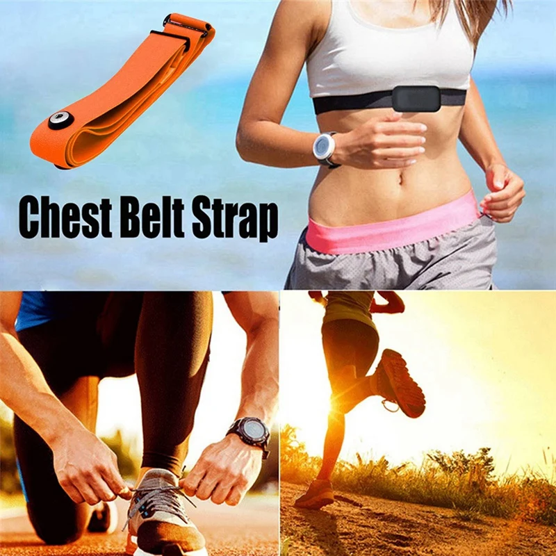 Heart Rate Monitor Strap Heart Rate Sensor Heart Rate Monitor Heart Rate Belt Chest Strap Elastic Soft Band Coospo Polar Wahoo Garmin Mount Blue