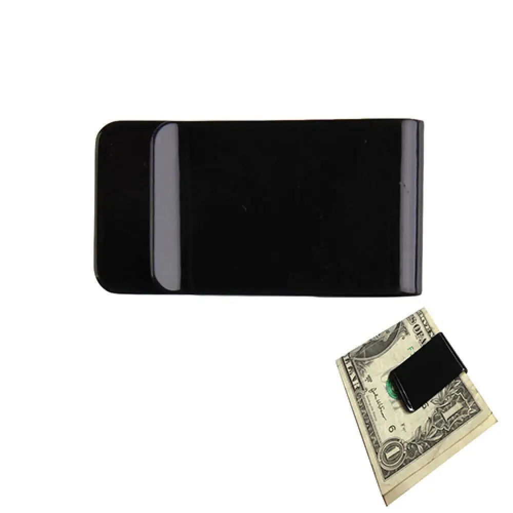 Men Money Clip Slim Wallet Metal Stainless Steel Money Clips Folder Stripe Print Silver Cash Clamp Holder Card ID Clips