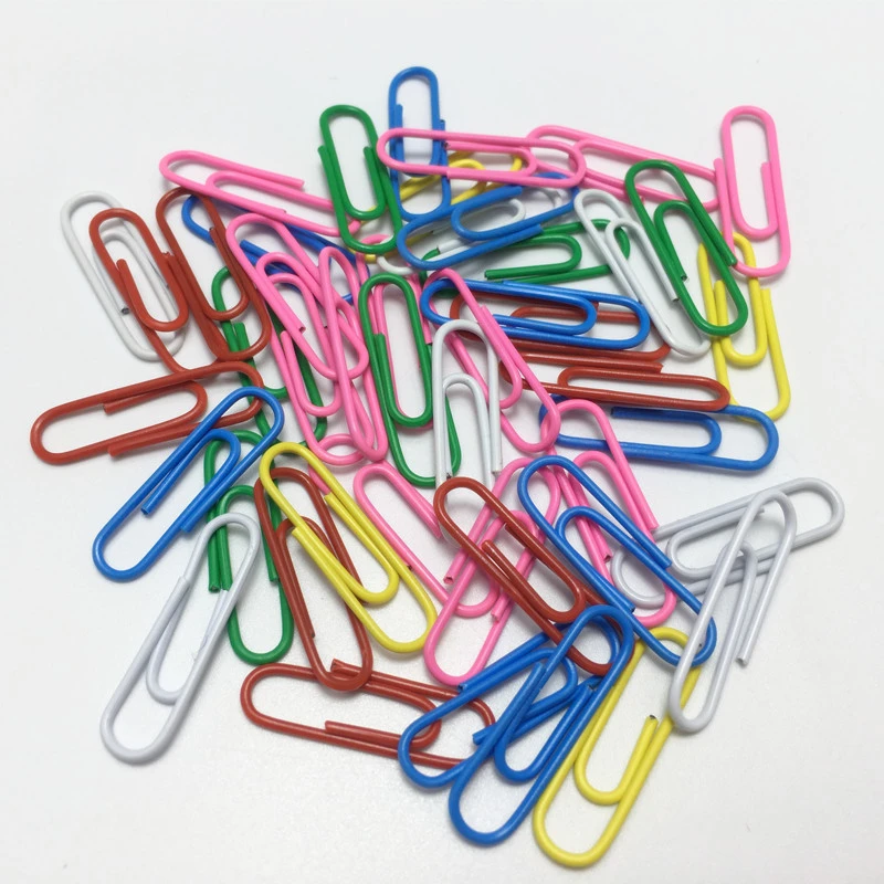 50/100PCS 마카롱 컬러 소형 종이 클립, 사무용 문구, 문서 분류 고정 바늘..