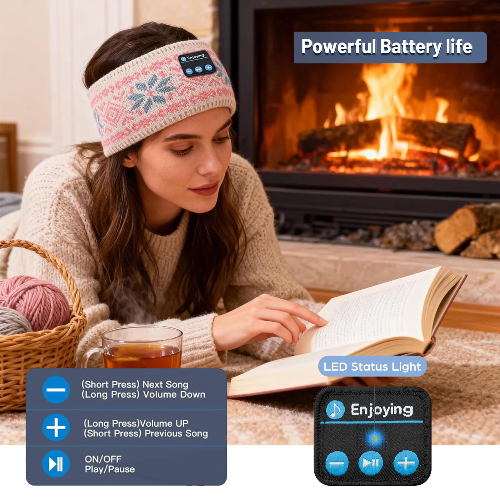 Wireless Bluetooth Headphones Unisex Sports Music Winter Earmuffs with Mic Outdoor Earflap Protection Ear-Muffs Ear Cover