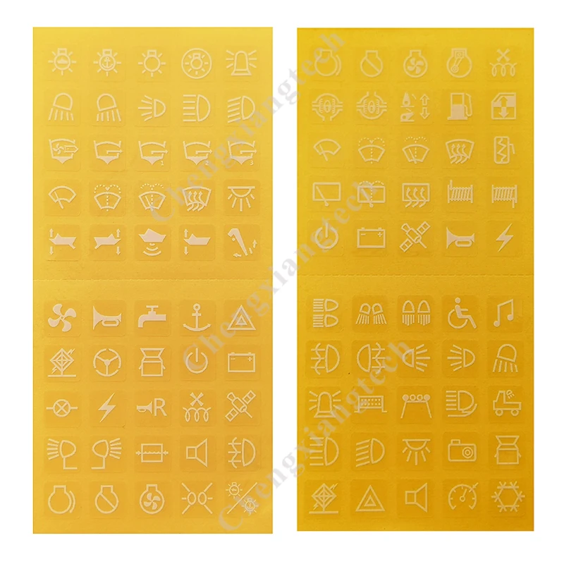 Auto Sticker Rocker Switch Push Switch Stickers Car Boat Instrument Button Decals Waterproof Led Rocker Switch Panel Dashboard Lables