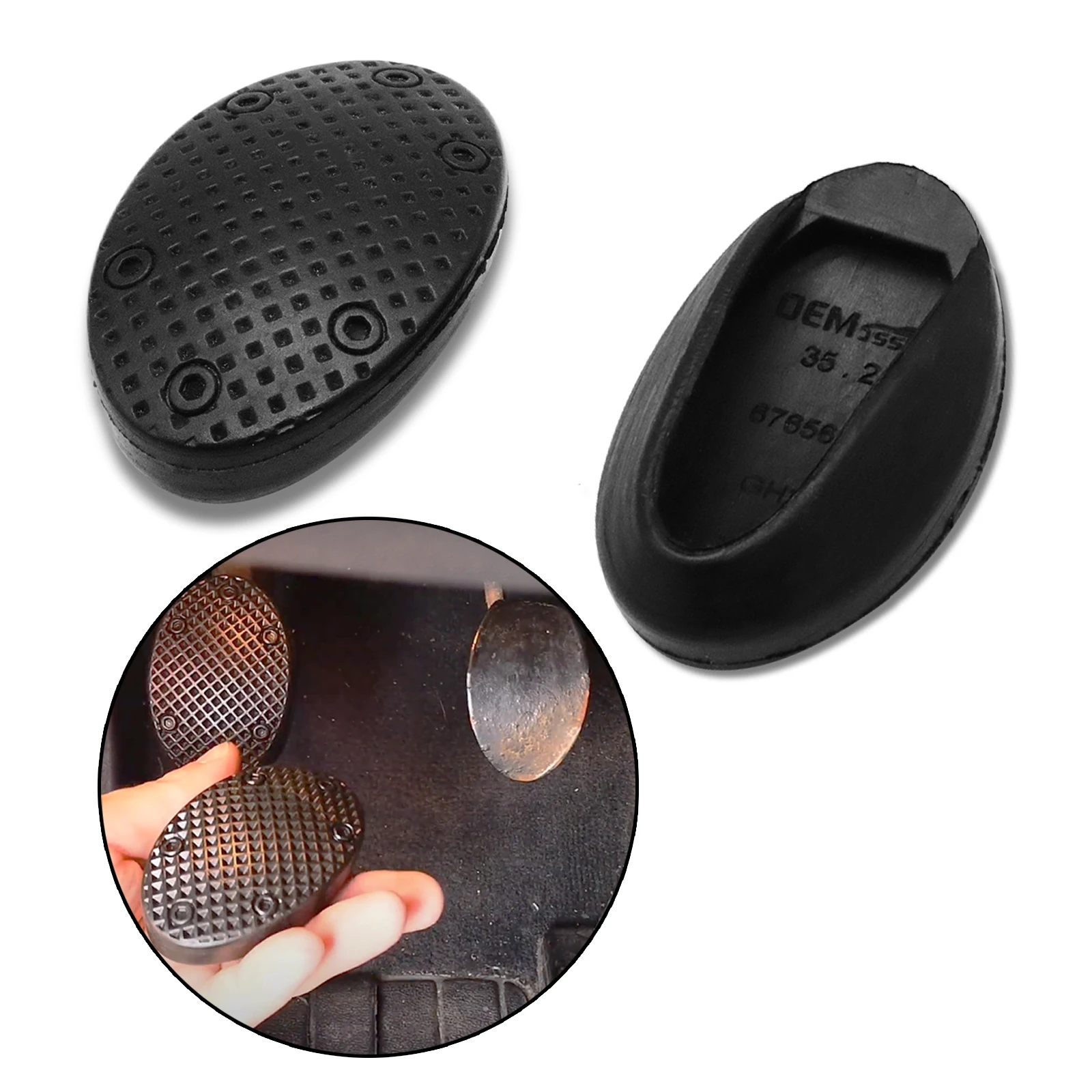 2x Rubber Pedal Covers Pad Automatic Gear For Mini Cooper Countryman