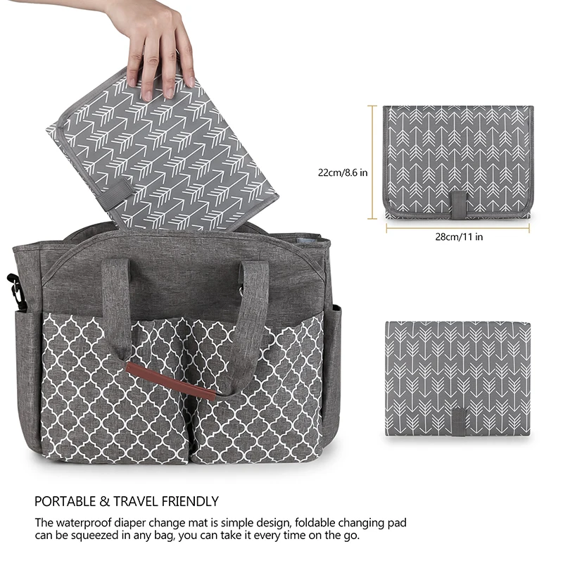 Diaper Changing Pad Baby Diaper Bag Foldable Portable Waterproof
