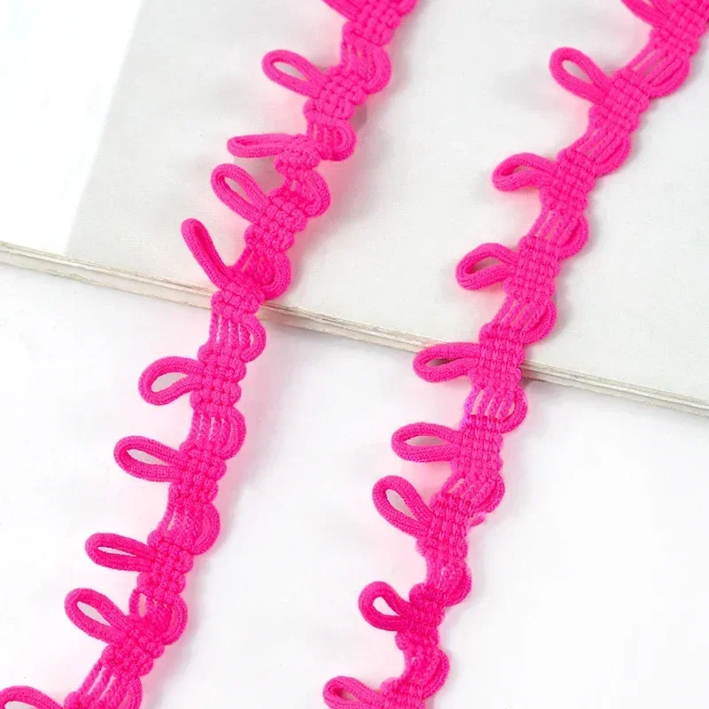 Premium Lace Elastic Band with Button Hole Trim for Stretchable Sewing Projects