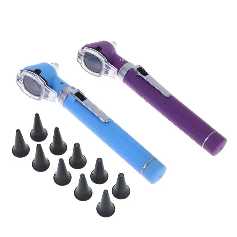 (.) Set Professionale di Otoscopio Diagnostico, Kit per la Cura delle Orecchie a Casa, Endoscopio LED Portatile per Orecchio, Pulitore Auricolare