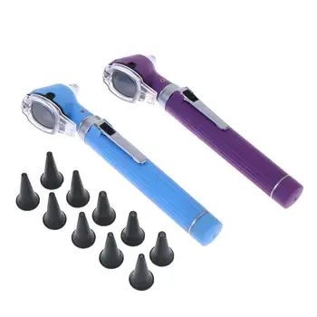 (.) Set Professionale di Otoscopio Diagnostico, Kit per la Cura delle Orecchie a Casa, Endoscopio LED Portatile per Orecchio, Pulitore Auricolare
