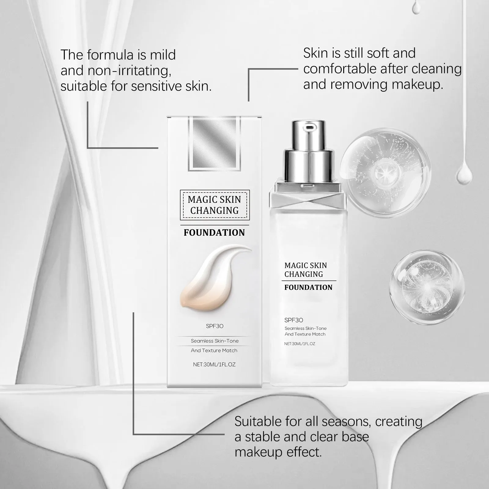 Foundation Makeup Base Liquid 30ml For Women Girls