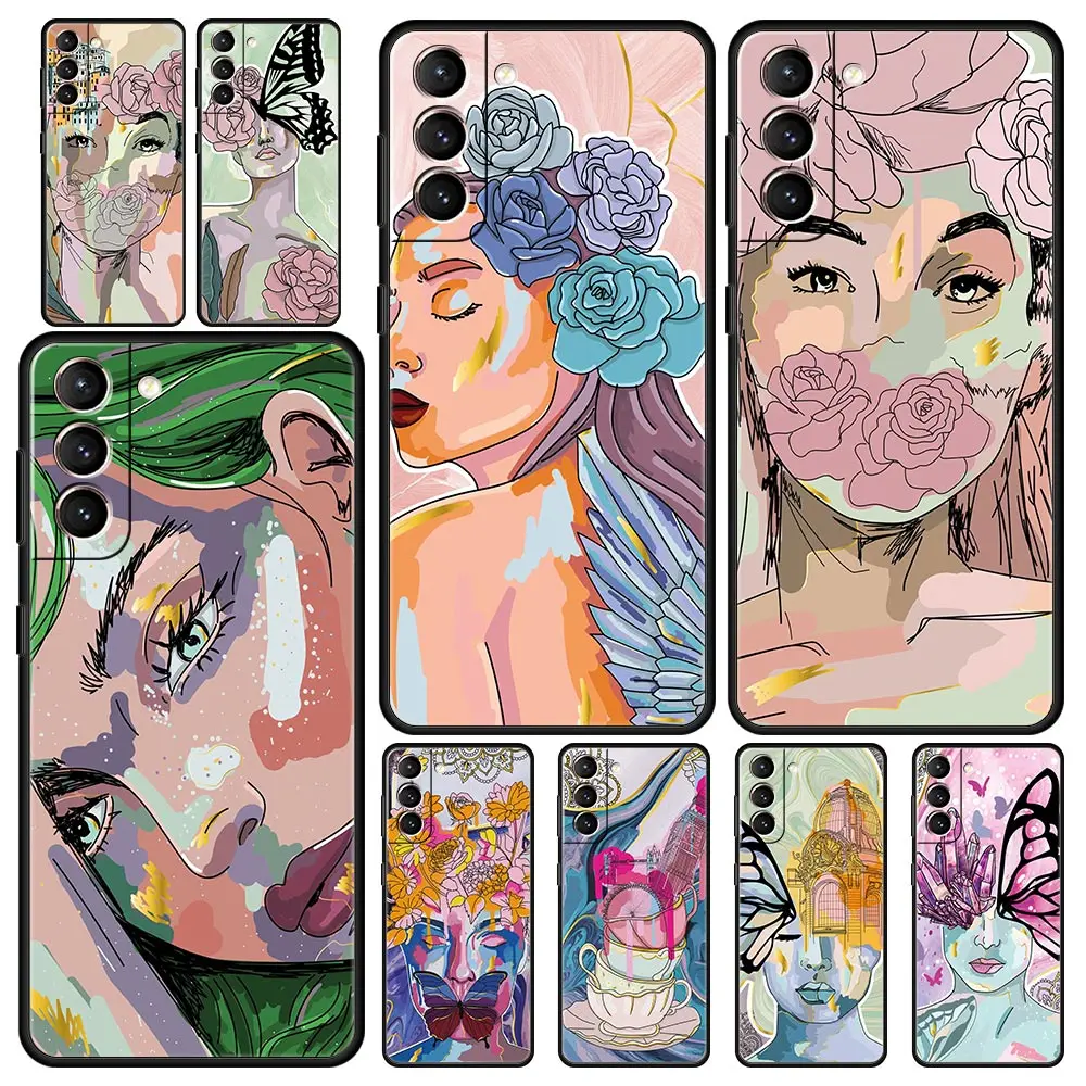 Paris Blue Butterfly & Flower Design Phone Case