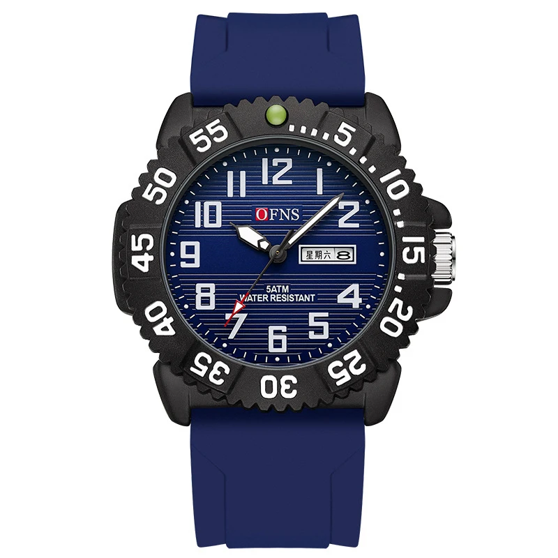 Men's Watch Sports High End Brand Electronic Quartz Double Calendar Trendy Digital Waterproof Male Fashion Clock Watches Gift - 3