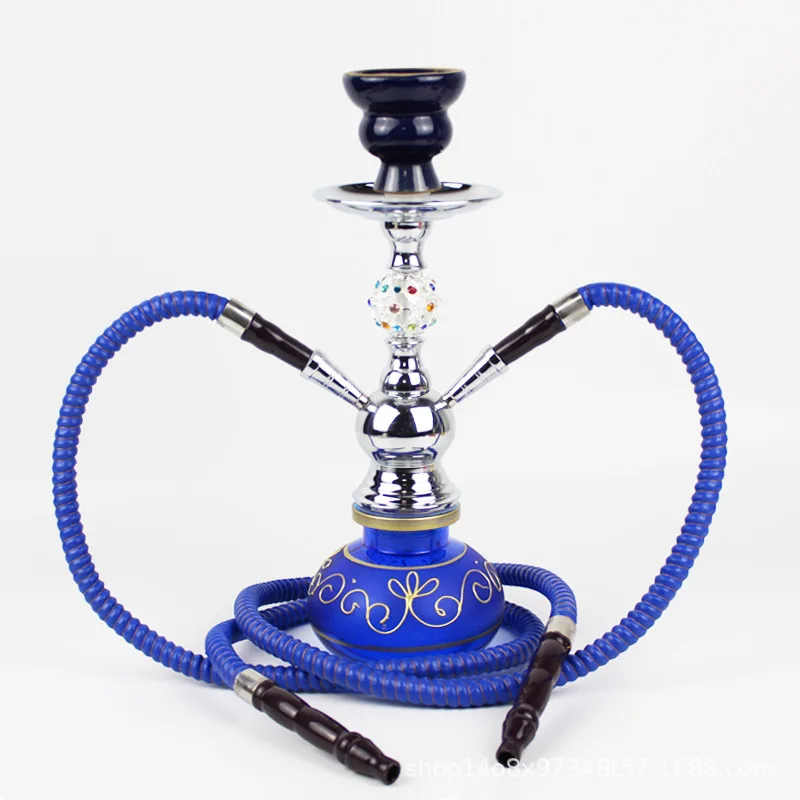 Double Tubes Shisha Hookah Glass Bottle Base Shisha Hookah High Quality For Bar Lounge Pipes