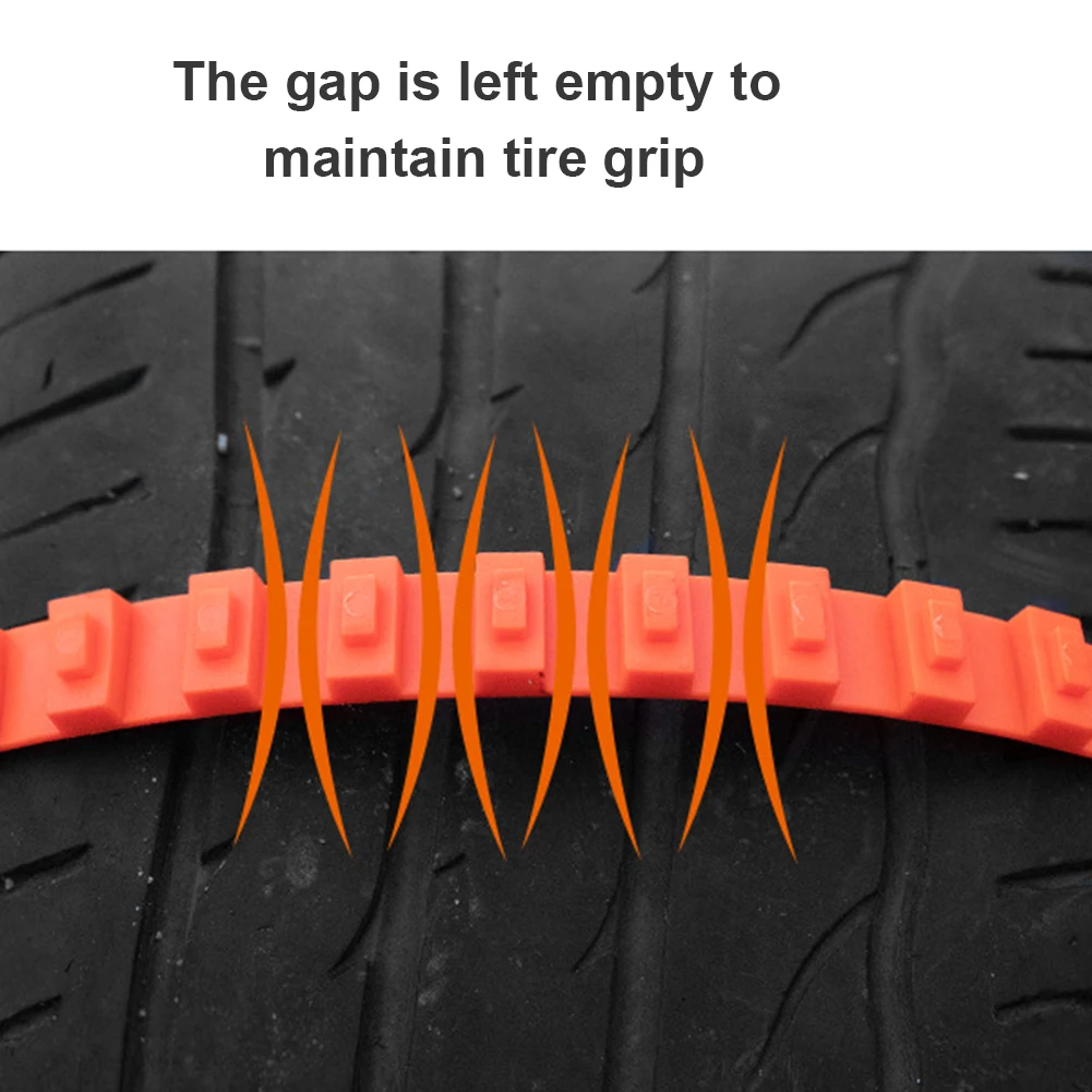 10Pcs Car Tire Chains Anti-Slip Auto Outdoor Snow Tire Anti Skid Chain Car Winter Tyres Wheels Snow Chains Emergency Accessories