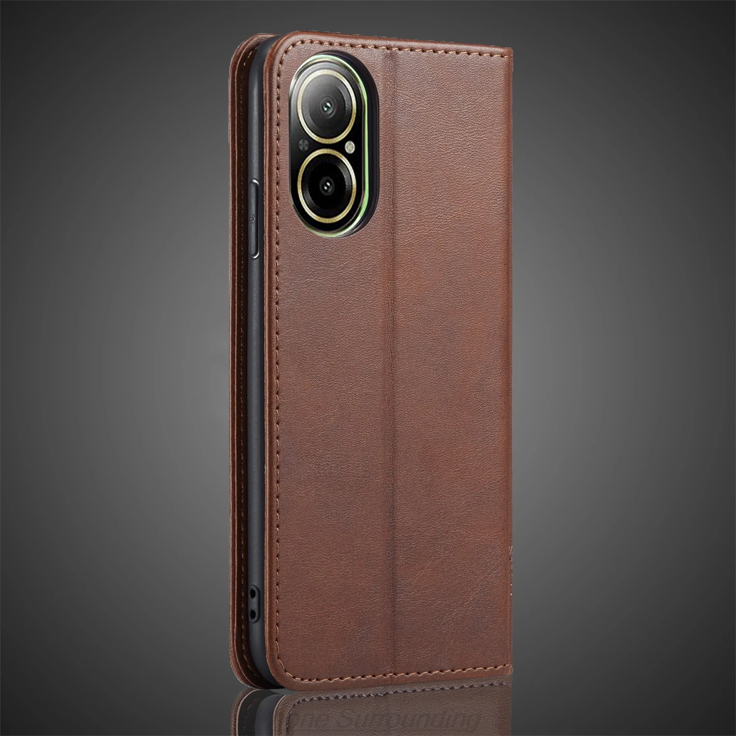 OPPO Realme C67 용 가죽 케이스 4G 플립 케이스 카드 홀더 홀스터 자기 매력 커버 지갑 케이스 Fundas Coque