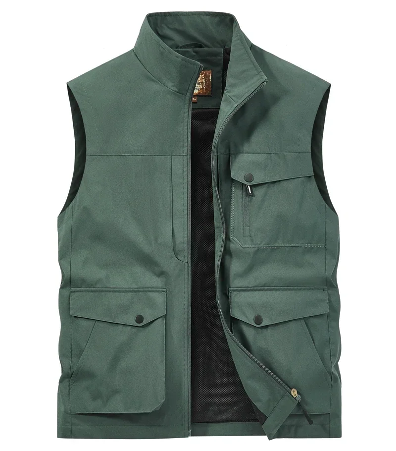 Gilet Multitasche Da Uomo Per Pesca E Outdoor - Leggero, Con Cerniera, Per Safari, Campeggio E Fotografia, Taglie Forti