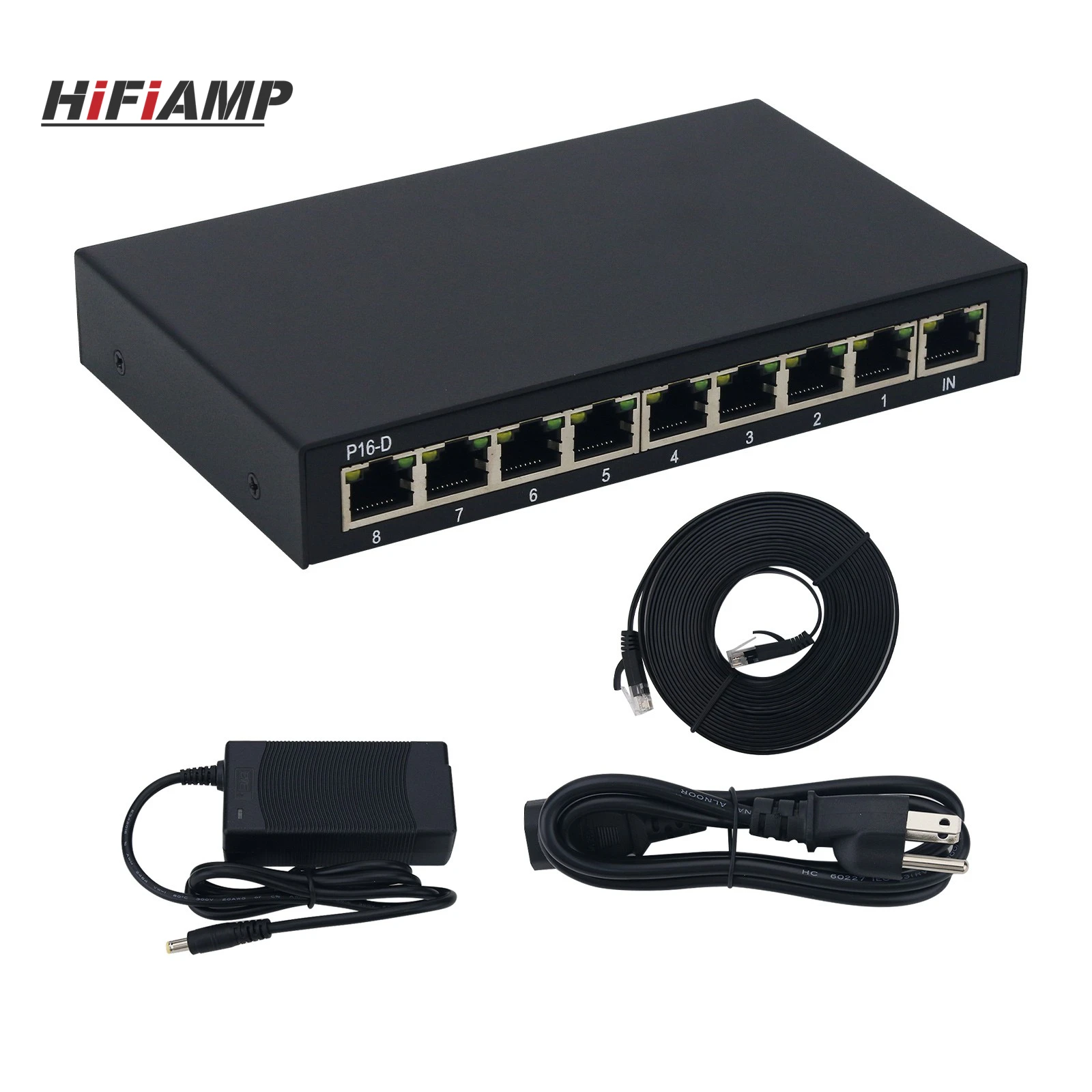 HiFiAMP P16D 16채널 디지털 분배 모듈 개인 모니터링 시스템용 24비트 디지털 분배기
